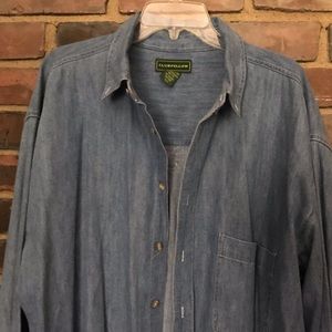 CLUBFELLOW cotton denim button up shirt size XLT / XL TALL